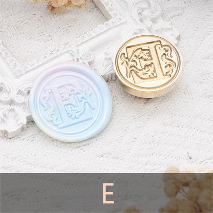 26 Alphabet Letters Classic A-Z Wax Seal Stamp Brass Head