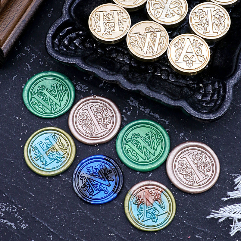 26 Alphabet Letters Classic A-Z Wax Seal Stamp Brass Head