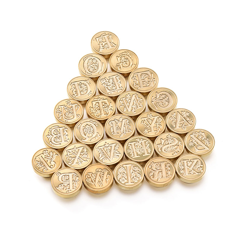 26 Alphabet Letters Classic A-Z Wax Seal Stamp Brass Head