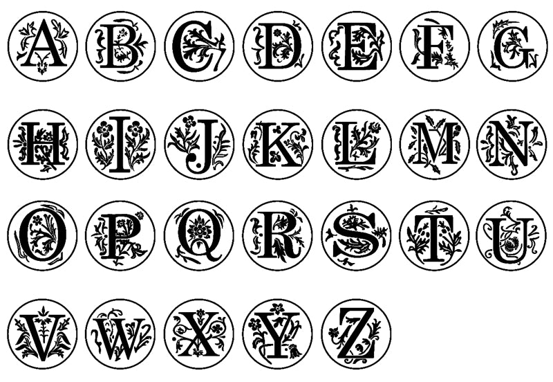 26 Alphabet Letters Classic A-Z Wax Seal Stamp Brass Head