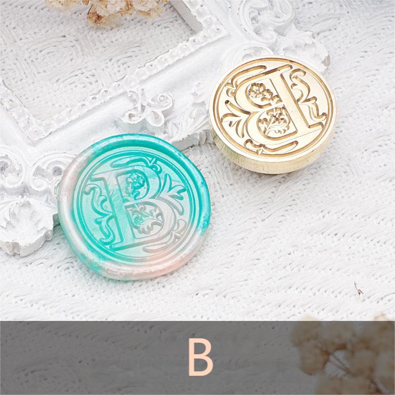 26 Alphabet Letters Classic A-Z Wax Seal Stamp Brass Head